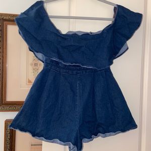 Denim romper- message me for a better photo